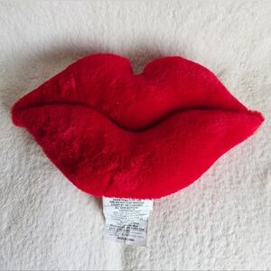 NWT Target 2025 Room Essentials Plush Lip Shaped Toss Red pillow, home decor